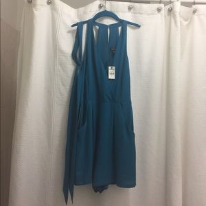 Brand new Express Blue shorts romper